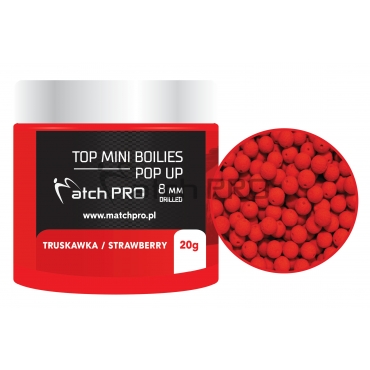 Match Pro Top Boilies Pop-up Strawberry 8mm